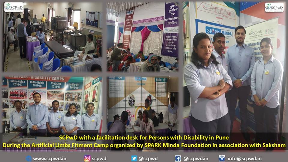Facilitation desk for Persons with Disability in Pune during the Artificial Limbs Fitment Camp organized by SPARK Minda Foundation - Feb'19